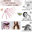 Blue Heatless Octopus Hair Curlers 2-Pack - 50cm Soft Fabric Curling Rods for Effortless, Damage-Free Curls