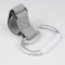 Grey Stroller Hooks 4-Pack - Leather and Alloy Pram Hooks with Velcro for Mom Bags and Accessories