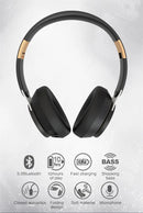 White Wireless Bluetooth Headphones with Noise Reduction - Heavy Bass, Long Battery Life, TF Card Support