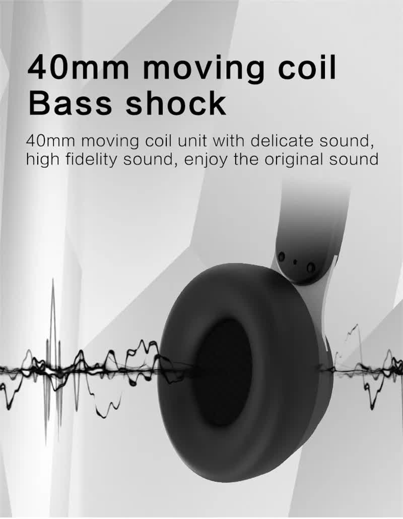 Dark Green Wireless Bluetooth Headphones with Noise Reduction - Heavy Bass, Long Battery Life, TF Card Support