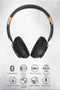Light Green Wireless Bluetooth Headphones with Noise Reduction - Heavy Bass, Long Battery Life, TF Card Support