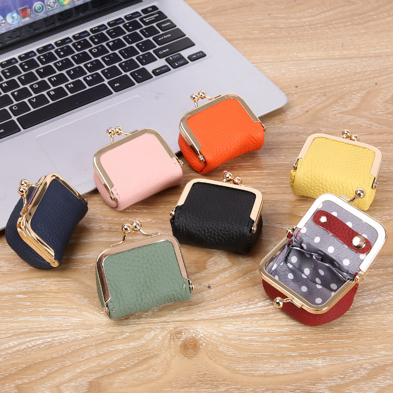 Navy Blue Mini Jewelry Pouch - Compact PU Leather Coin Purse for Earrings, Rings, and Necklaces, 6.5x5x3.5cm