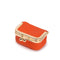 Orange Mini Jewelry Pouch - Compact PU Leather Coin Purse for Earrings, Rings, and Necklaces, 6.5x5x3.5cm