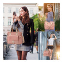 Pink Spacious Insulated Lunch Bag - Wide Open Design, Removable Strap, Side Water Bottle Pockets - Perfect for Work, Picnic & Travel