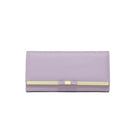 Purple Elegant Women's Long Wallet - Clutch Purse with Zip Coin Pocket & Card Slots