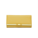 Yellow Elegant Women's Long Wallet - Clutch Purse with Zip Coin Pocket & Card Slots