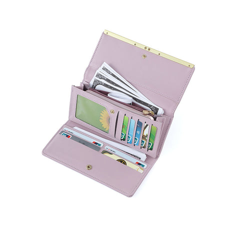 Yellow Elegant Women's Long Wallet - Clutch Purse with Zip Coin Pocket & Card Slots