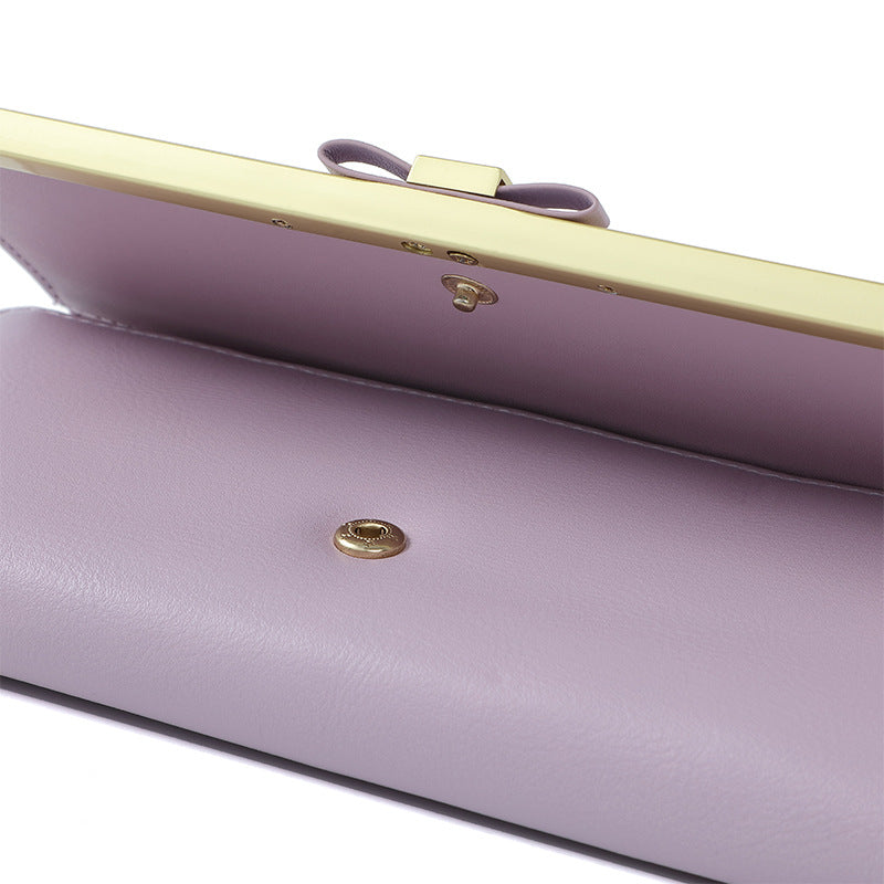 Yellow Elegant Women's Long Wallet - Clutch Purse with Zip Coin Pocket & Card Slots