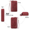 Purple Double Zipper Women's Wallet - Large Capacity Clutch Organizer with Wristlet Strap