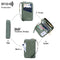 Dark Blue RFID Blocking Passport Wallet - Multi-Function Travel Organizer with Double Zipper and Crossbody Strap