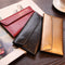 Dark Green Women's Genuine Leather Long Wallet - Slim Business Clutch with Snap Closure, Multi-Card Holder