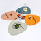 4 Pcs Green Nordic-Style PVC Leather Placemats Set of 4 - Waterproof, Heat-Resistant, and Oil-Proof Triangular Table Mats