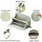 Blue Floral Embossed Large Capacity Women's Wallet - Double Zipper PU Leather Clutch with Detachable Wrist Strap