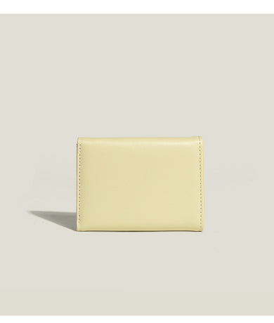 Black Compact Women's Bow-Accent Wallet - Fresh Minimalist PU Leather Foldable Card Holder with Multiple Slots