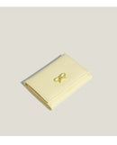 Black Compact Women's Bow-Accent Wallet - Fresh Minimalist PU Leather Foldable Card Holder with Multiple Slots