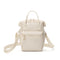 Beige Mini Waterproof Oxford Backpack - Lightweight 263g Travel Crossbody Bag with Adjustable Straps
