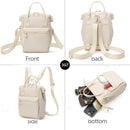 Black Mini Waterproof Oxford Backpack - Lightweight 263g Travel Crossbody Bag with Adjustable Straps