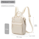 Brown Mini Waterproof Oxford Backpack - Lightweight 263g Travel Crossbody Bag with Adjustable Straps
