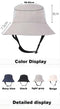 Light Pink UV50+ Sun Protection Bucket Hat - Waterproof, Quick-Dry, Foldable Outdoor Fishing Hat for Men and Women