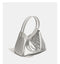 Silver Luminous Silver Nylon Underarm Shoulder Bag - Convertible Crossbody Hobo with Pouch - Lightweight & Modern