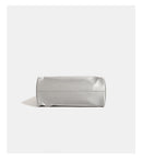 Silver Luminous Silver Nylon Underarm Shoulder Bag - Convertible Crossbody Hobo with Pouch - Lightweight & Modern