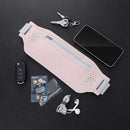 2 Pcs Pink Lightweight Women's Running Waist Bag - Splash-Proof Fitness Belt with Stretchable Phone Storage