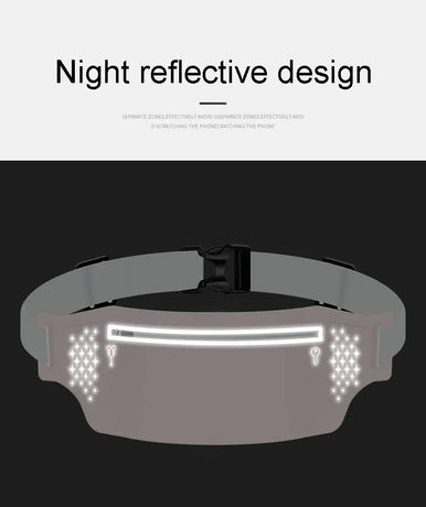 2 Pcs Orange Lightweight Women's Running Waist Bag - Splash-Proof Fitness Belt with Stretchable Phone Storage