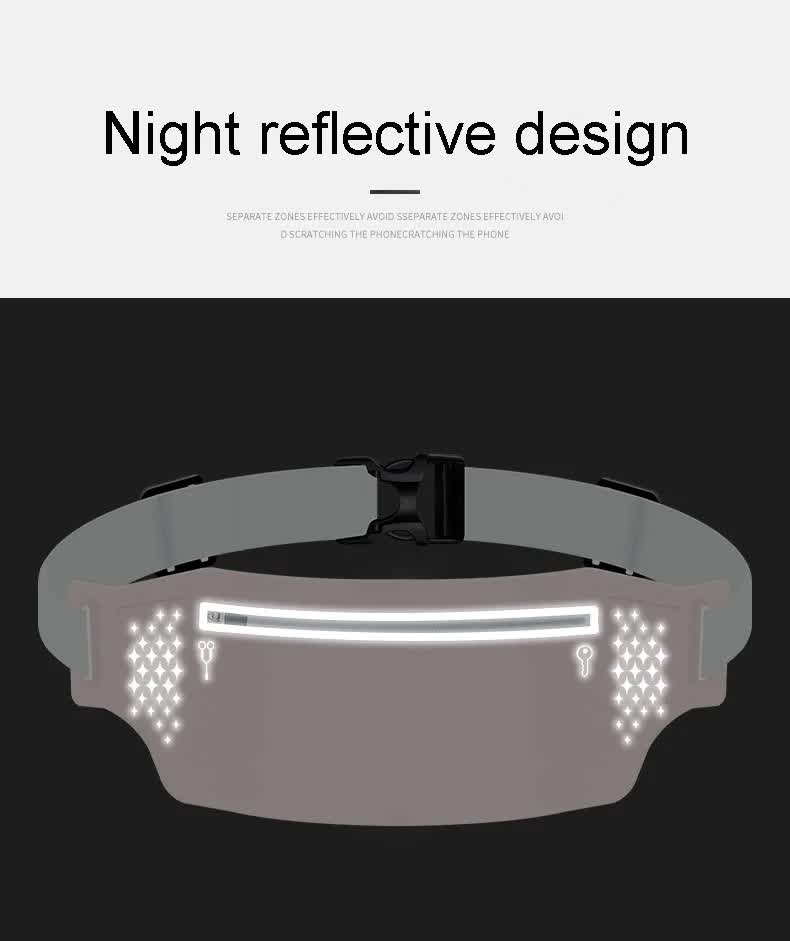 2 Pcs Orange Lightweight Women's Running Waist Bag - Splash-Proof Fitness Belt with Stretchable Phone Storage