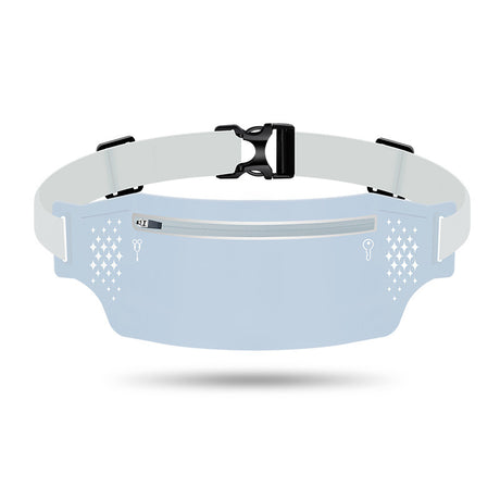 2 Pcs Light Blue Lightweight Women's Running Waist Bag - Splash-Proof Fitness Belt with Stretchable Phone Storage