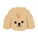 2 Pcs Style 4 Khaki Puppy pattern Cartoon Pet Feeding Mat for Cats & Dogs - Absorbent Diatom Mud Splash-Proof Mat, Easy to Clean