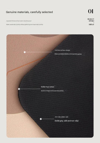 2 Pcs Style 7 White and Black Puppy pattern Cartoon Pet Feeding Mat for Cats & Dogs - Absorbent Diatom Mud Splash-Proof Mat, Easy to Clean