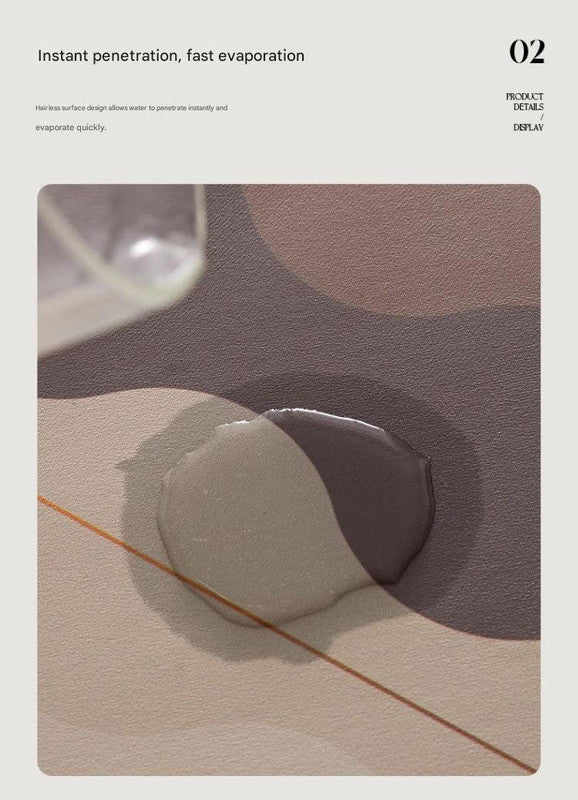 2 Pcs Style 9 Yellow Puppy pattern Cartoon Pet Feeding Mat for Cats & Dogs - Absorbent Diatom Mud Splash-Proof Mat, Easy to Clean