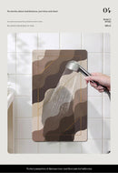 2 Pcs Style 10 Brown Puppy pattern Cartoon Pet Feeding Mat for Cats & Dogs - Absorbent Diatom Mud Splash-Proof Mat, Easy to Clean