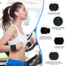 Black Adjustable Silicone Wrist & Ankle Weights - 2lb Pair (900g) | Comfortable Fitness Resistance Bands for Workout, Running, Training