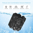 Black Adjustable Silicone Wrist & Ankle Weights - 2lb Pair (900g) | Comfortable Fitness Resistance Bands for Workout, Running, Training