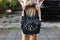Black Foldable Waterproof Shopping Tote Bag Set - Large Capacity Lightweight Reusable Grocery Bag with Matching Pouch