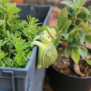 2 Pcs Green Cute Resin Turtle Pot Hanger - Garden Planter Pal Figurine Decoration