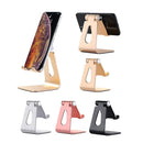 2 Pcs Silver Foldable Aluminum Alloy Phone & Tablet Stand - Adjustable Portable Desktop Holder