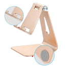 2 Pcs Silver Foldable Aluminum Alloy Phone & Tablet Stand - Adjustable Portable Desktop Holder
