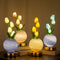 Yellow Tulip Night Light with Realistic Bouquet - Dreamy Planet LED Mood Lamp for Bedroom Decor with 3-Color Touch Dimming
