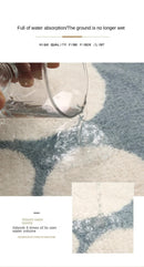 2 Pcs Green And White Foot-Shaped Plush Bath Mat - Non-Slip Absorbent Bathroom Rug for Bedroom and Doorway (50x80cm)