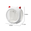 Beige And Red Horn Acrylic Blind Box Display Case - Transparent Dustproof Storage for Figures and Collectibles(The model is a shooting prop and is not included)