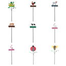 Grey Goat Pattern Charming Metal Garden Stakes | Welcome Yard & Lawn Decor