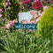 Grey Goat Pattern Charming Metal Garden Stakes | Welcome Yard & Lawn Decor