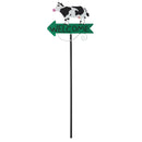 Black And White Cow Pattern Charming Metal Garden Stakes | Welcome Yard & Lawn Decor
