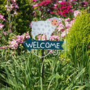 Black And White Cow Pattern Charming Metal Garden Stakes | Welcome Yard & Lawn Decor