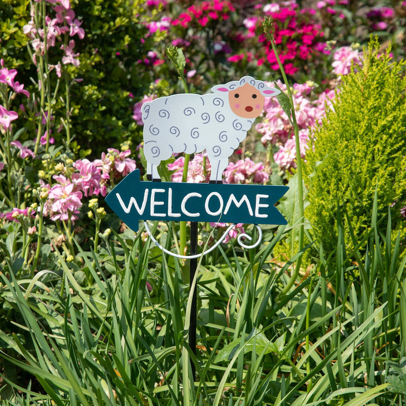 Black And White Cow Pattern Charming Metal Garden Stakes | Welcome Yard & Lawn Decor