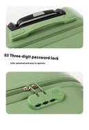 Beige Compact 18-Inch Carry-On Suitcase | Lightweight ABS Hardside Spinner Luggage