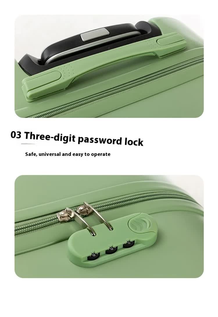 Beige Compact 18-Inch Carry-On Suitcase | Lightweight ABS Hardside Spinner Luggage