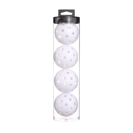 2 Tubes White Outdoor Pickleball Balls 4-Pack - Durable 40-Hole Design with Carry Tube(8 balls in total)